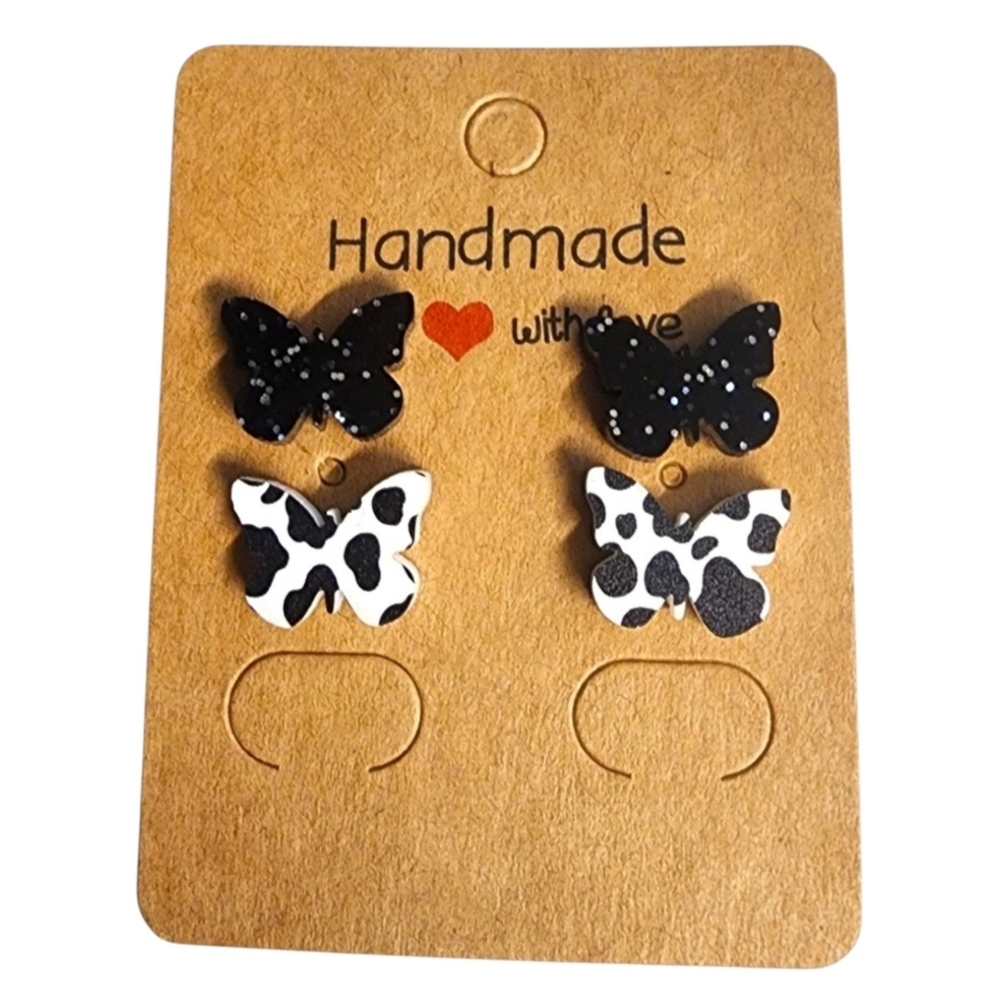 Stardrop Meadow Acrylic Stud Earrings - 2 Pair